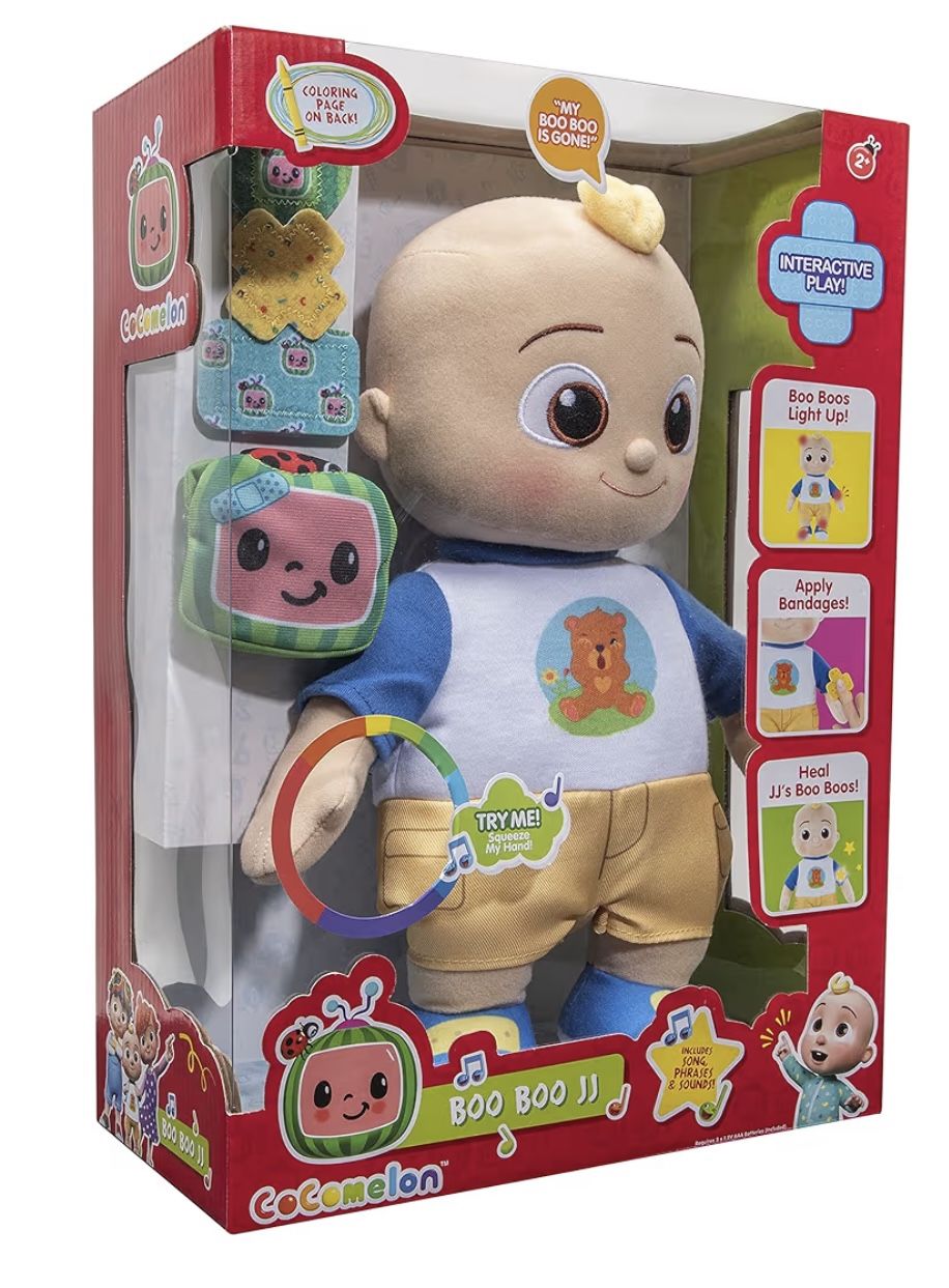 CoComelon Official Boo Boo JJ Feature Plush - Boo Boo Areas Light Up