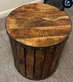 Drum Style Side Table