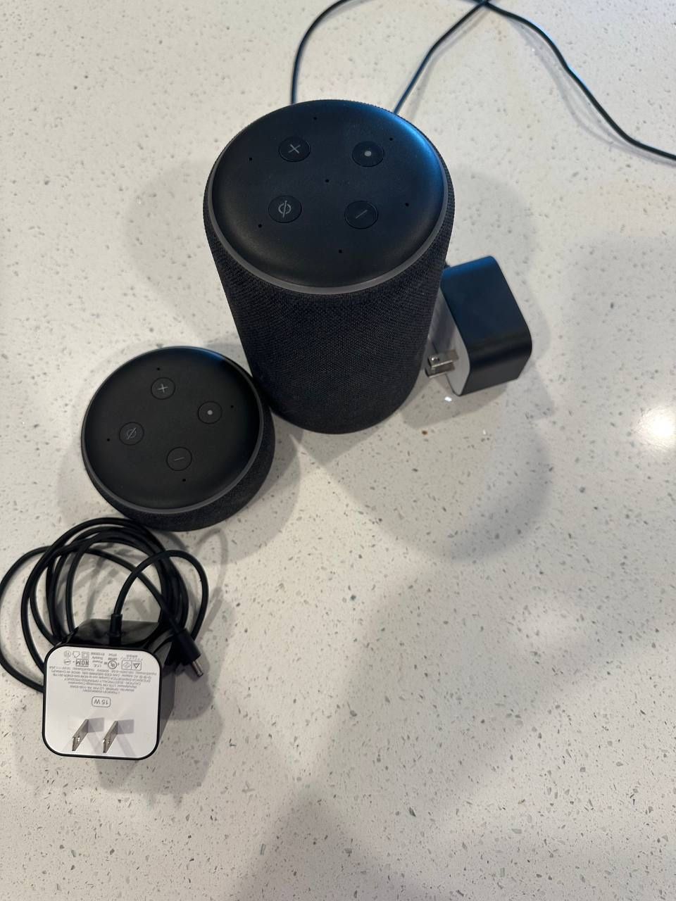 Amazon Echo + Echo Dot (2nd Gen) Smart Speaker Bundle – Alexa Enabled