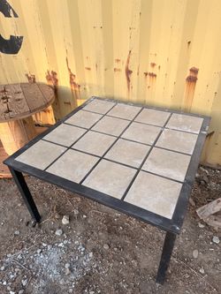 Wrought iron garden table