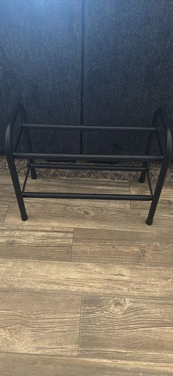 Expandable Black Metal Shoe Rack