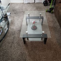 Glass coffee table