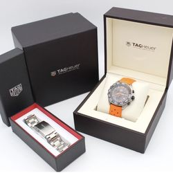 Tag Heuer Formula 1 Chronograph Quartz Grey Orange Dial Watch CAZ101AH