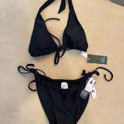 All Black Adjustable Bikini, NWT
