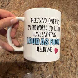 Novelty Snore Ceramic Mug Joke Spouse Snoring 