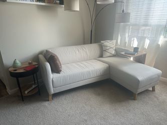 Beige IKEA Linanas sofa with Chaise