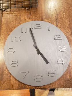 Light Gray Wooden Clock