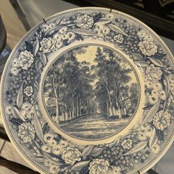 Vintage Blue And White Decorative Plate