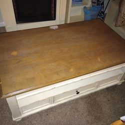 Rustic Farmhouse Pull Up Coffee Table Solid