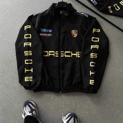 Porsche Black Jacket For Formula One Racing New With Tags Available all Sizes Unisex