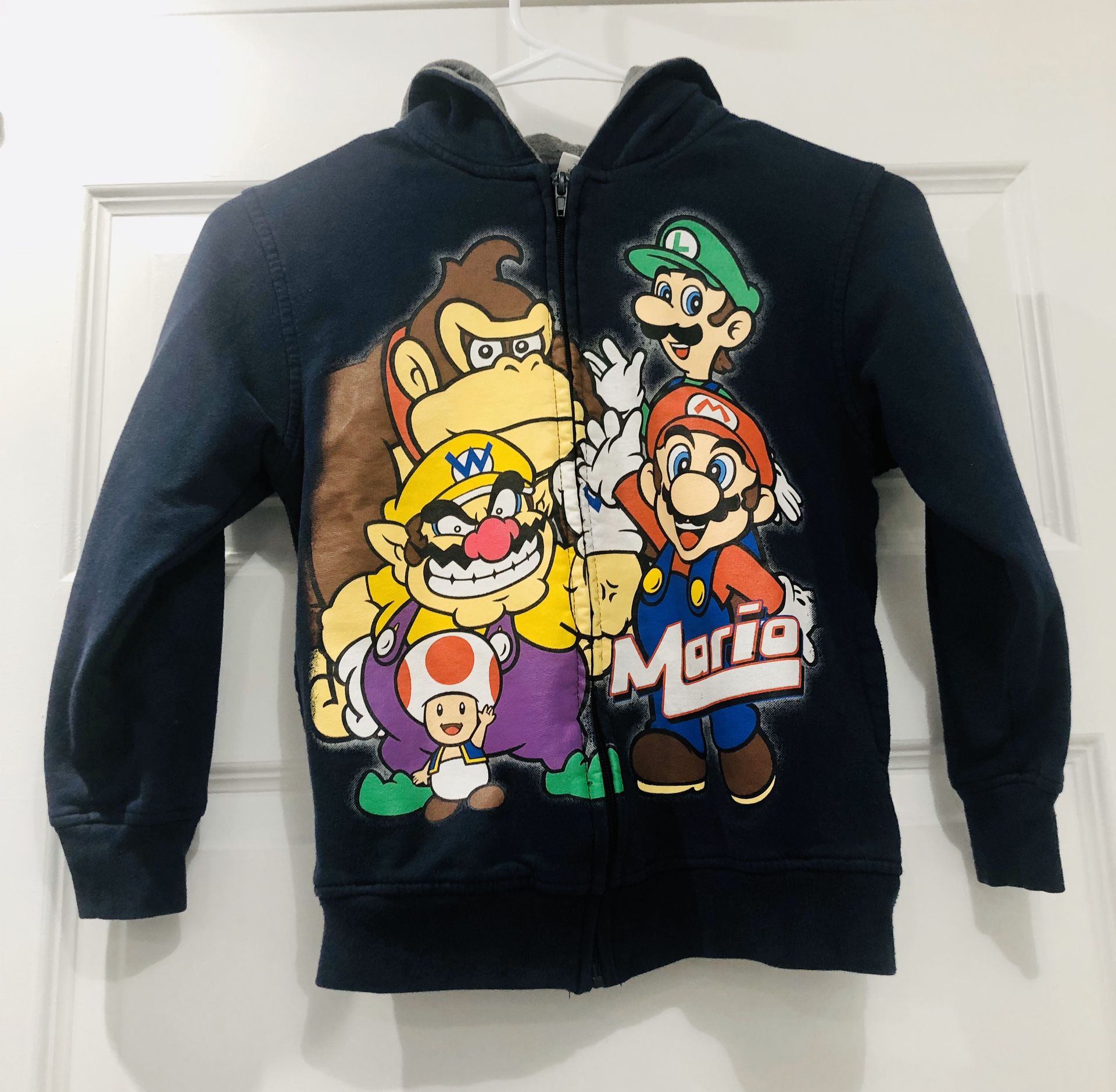 Super Mario Bros Zippered Sweat Jacket M