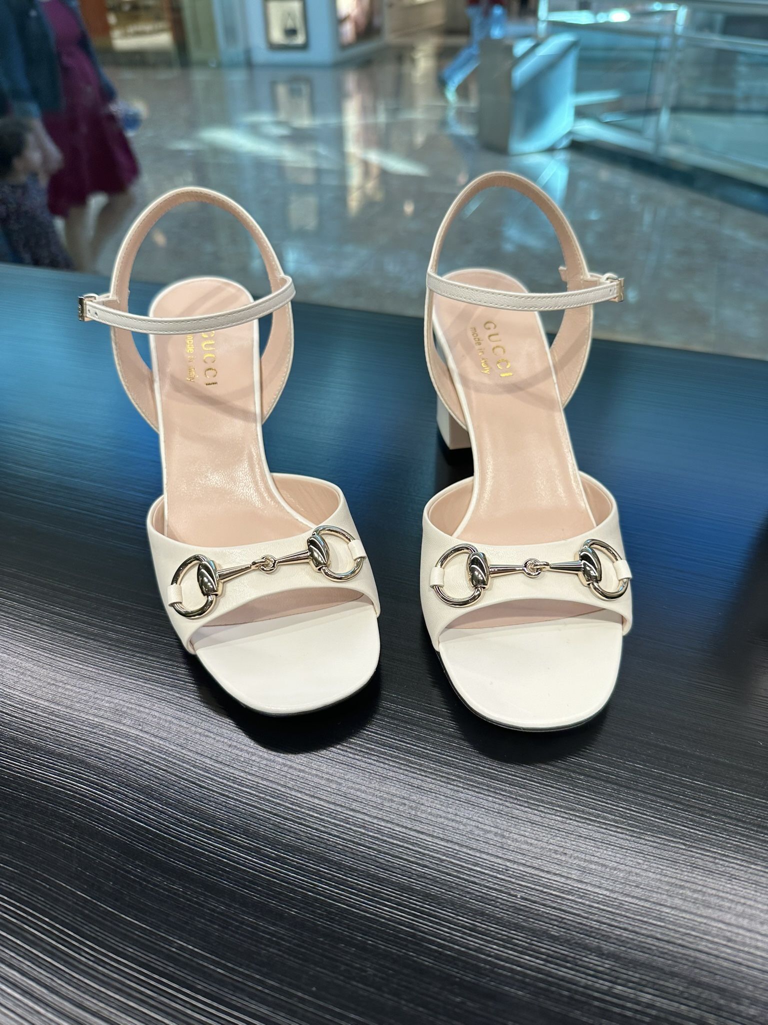 Gucci Horsebit Sandal - White Leather