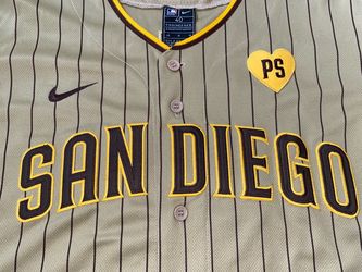 San Diego Padres Machado Tan Pinstripes Baseball Jersey Men’s Size 40