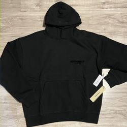 Black Essentials Hoodies 
