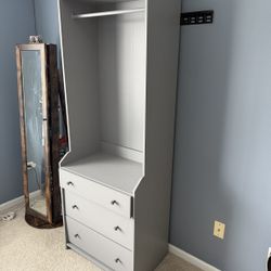 IKEA Wardrobe w/ Drawers – Modern Grey – Great Condition