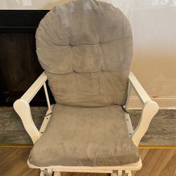 White Rocking Chair With Ottoman 