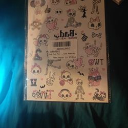 Bad Two Bone girls Temporary Tattoos