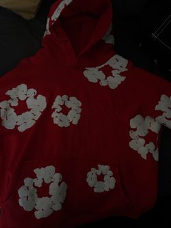 Red denim tears hoodie