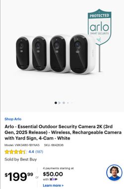 Arlo camera rechargeable wireless