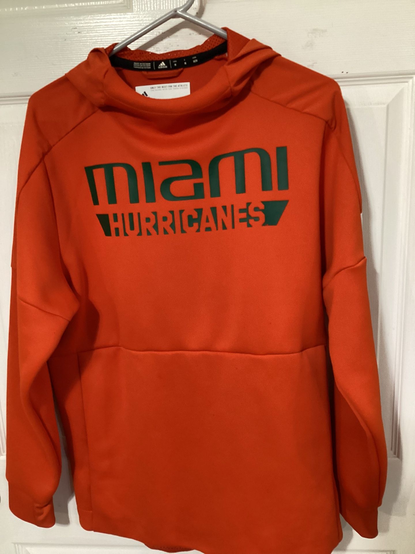 Miami Hurricanes Adidas Pullover Hoodie - Size Medium 