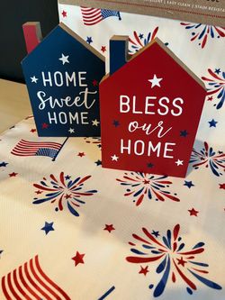 Patriotic wood decor, selling as a set
