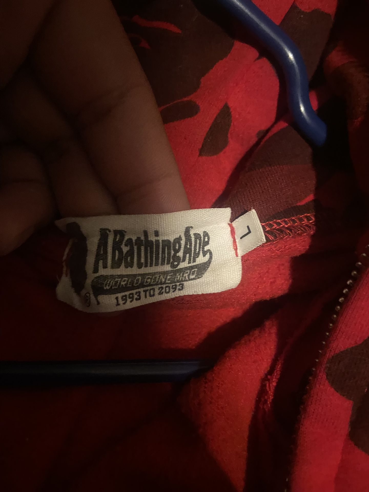 red bape jacket L