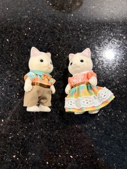 Sylvanian Families Latte Cat Family Calico Critters Father & Mother Figures
