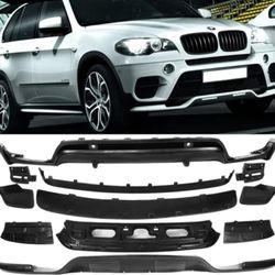 Fits 11-13 BMW X5 E70 LCI Aero Full Kit Front Rear Bumper Lip Spoiler 13Pcs PP