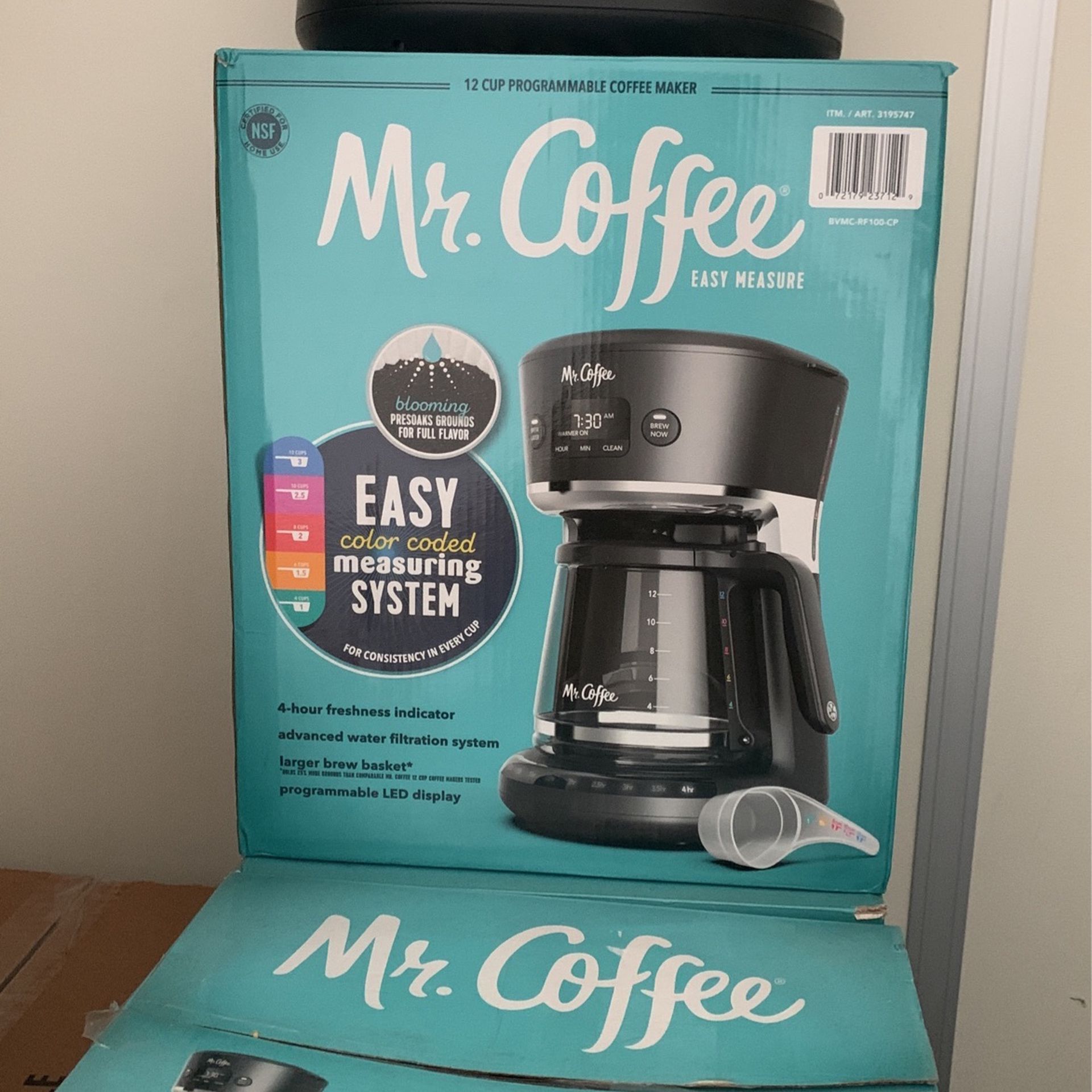 Mr. Coffee 12-Cup Easy Measure Programmable Brewer, Model# BVMC-RF100-CP