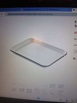 Tablecraft White Enamel Fourth Size Sheet Pan, NE