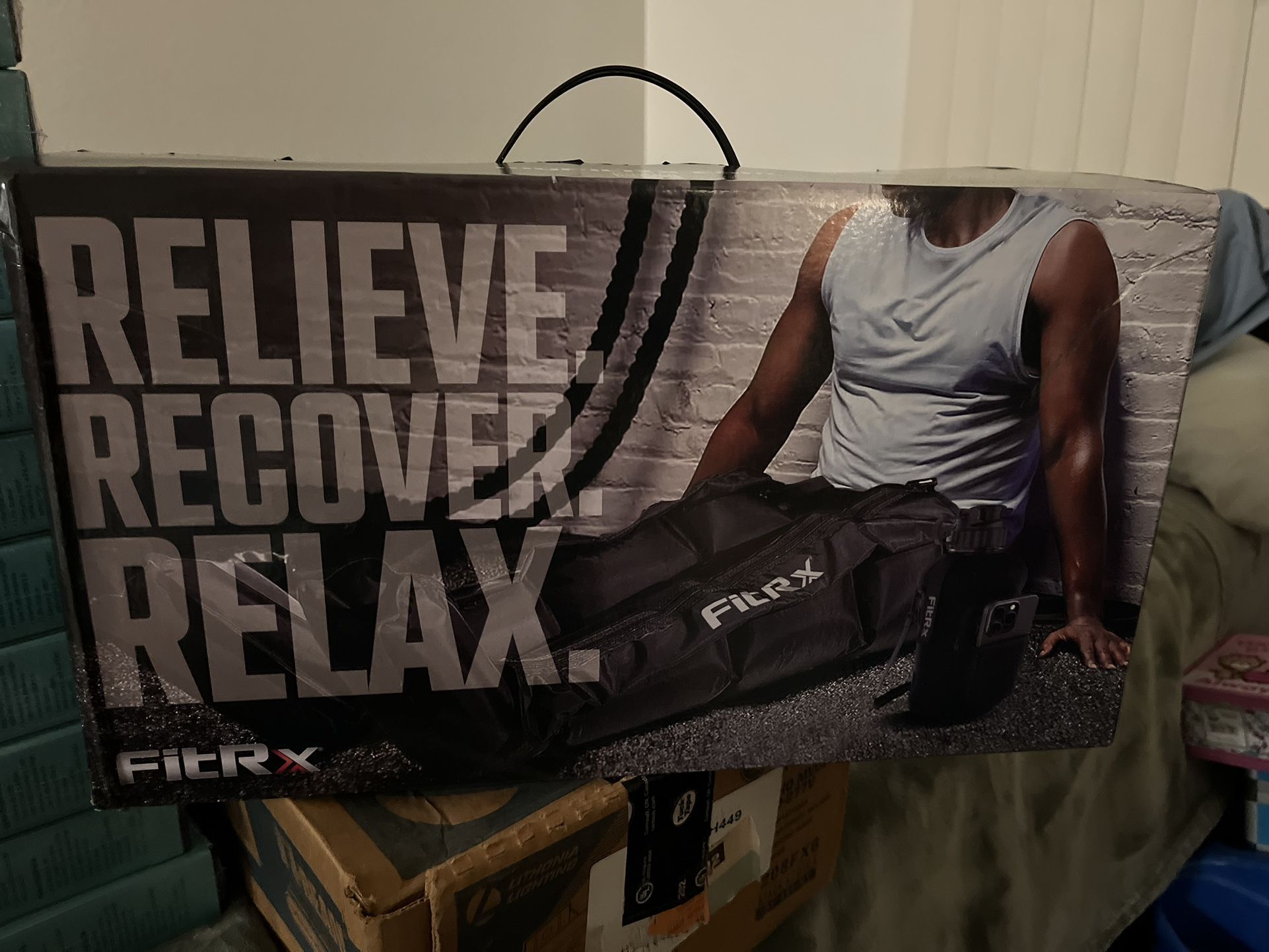 FitRx Air Compression Leg Massager Recovery System for Muscle Recovery and Improved Circulation