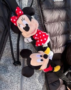 Disney Park Authentic Magnetic Plush Minnie & Mickey Pair