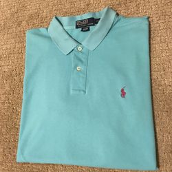 Baby blue polo shirt