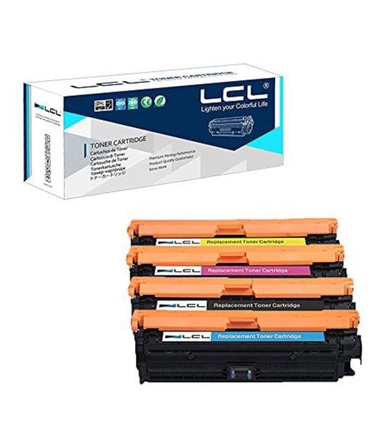 LCL Remanufactured Toner Cartridge Replacement for HP 307A CE740A CE741A CE742A CE743A CP5225 CP5225dn CP5225n (4-Pack Black Cyan Magenta Yellow)