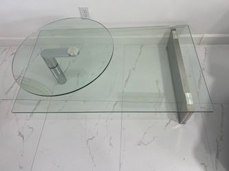 Glass coffee table