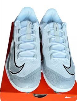 Brand New Nike Alpha Huarache ELITE 4 Low Metal Baseball Cleats White Light Grey Men Sizes 7, 7.5, 11 ⚾️ ⚾️ ⚾️