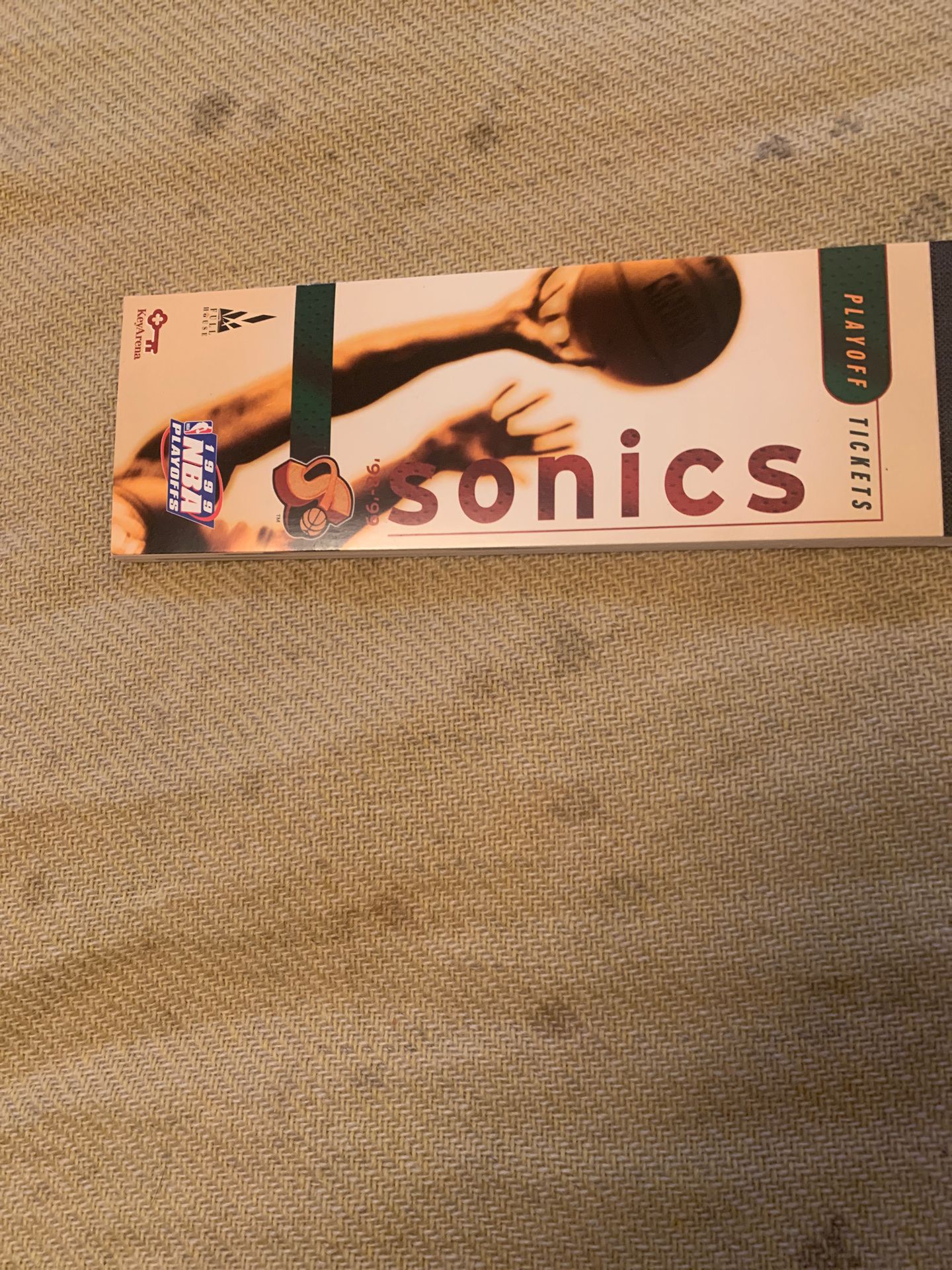 Sonics Playoff Tickets 1998-99 Full Book of 15 Tickets Never torn out of book
