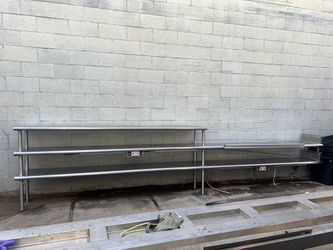 SHELVING WITH 2 FOOD WARMER 