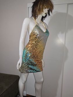 Sequence Halter Mini Dress