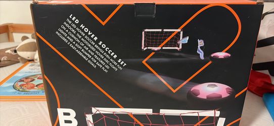 BLACK SERIES LED HOVER SOCCER SET Motorized Disc 2 Goals