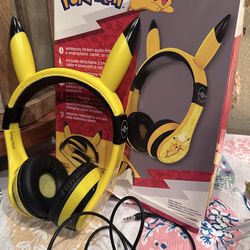 Pokémon Pikachu Bluetooth Kids Headphones (Wireless + Cord)