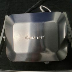 NEW, IN PRISTINE CONDITION, "CUSINART" STAINLESS STEEL, INDOOR, NON STICK, GRILL / GRIDDLE PRICED TO SELL!!!
