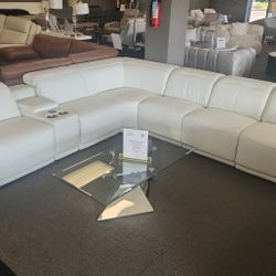 7 pcs Leather Sectional 
3 power