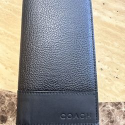 Black Coach Breast Pocket Wallet