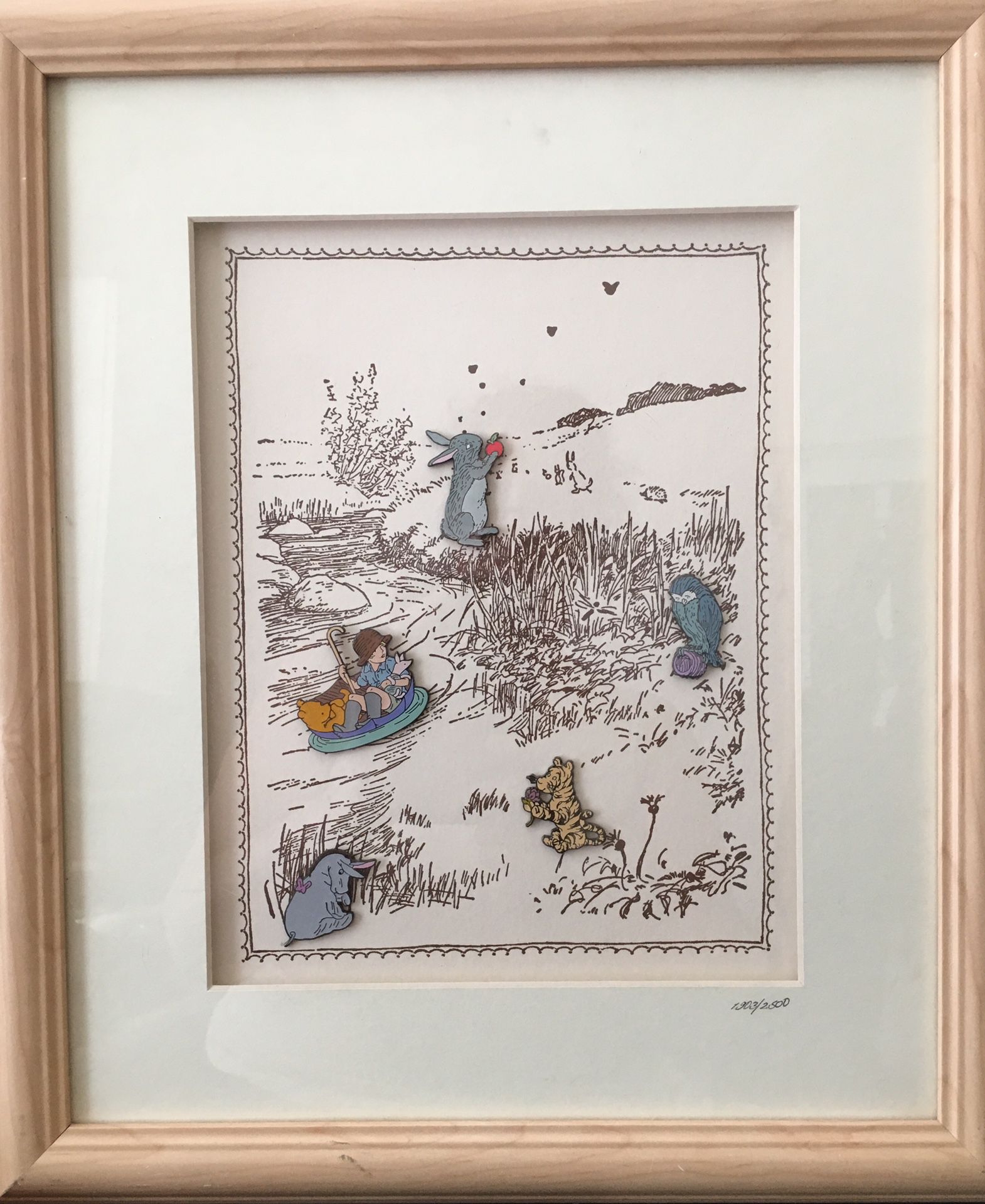 Classic Winnie The Pooh Pin Set - Framed Limited Edition