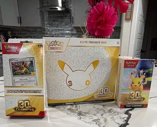 Pokémon TCG 30th Celebration Sealed Lot: ETB, Booster Bundle, Knock Out