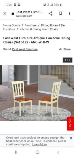 Avon Buttermilk and Cherry Finish Dining Chairs Wood Seat (Set of 2)