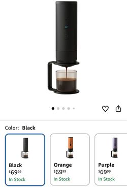 Portable Espresso Machine, 3-in-1 for Coffee Powder and Capsules, 15 Bar, Wireless Heating, 7800mAh Battery (Black)