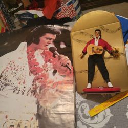Elvis Presley hasbro doll and poster