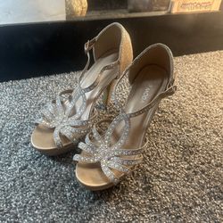 Rose Gold Glitter Heels 